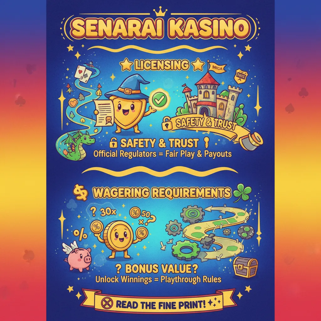 Senarai Kasino: Evaluating Licensing and Wagering Requirements